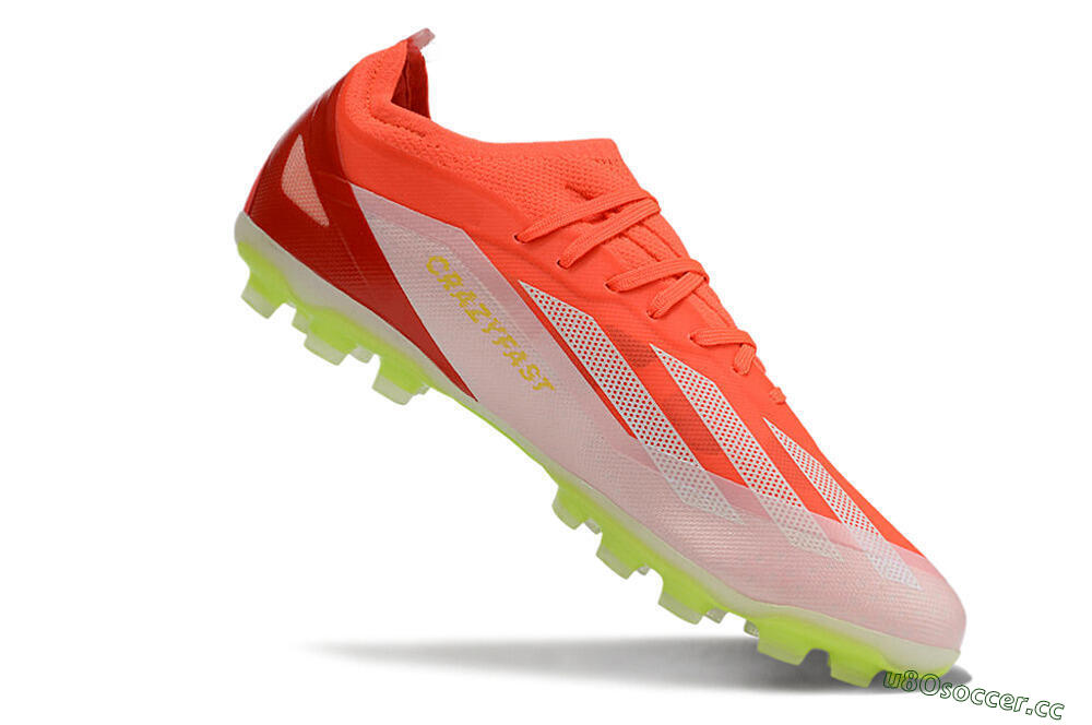 Men's Adidas X Crazyfast.1 FG Firm Ground Low-Tops Football Boots - Red/White/Yellow 4