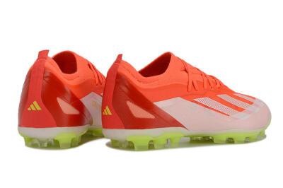 Men's Adidas X Crazyfast.1 FG Firm Ground Low-Tops Football Boots - Red/White/Yellow