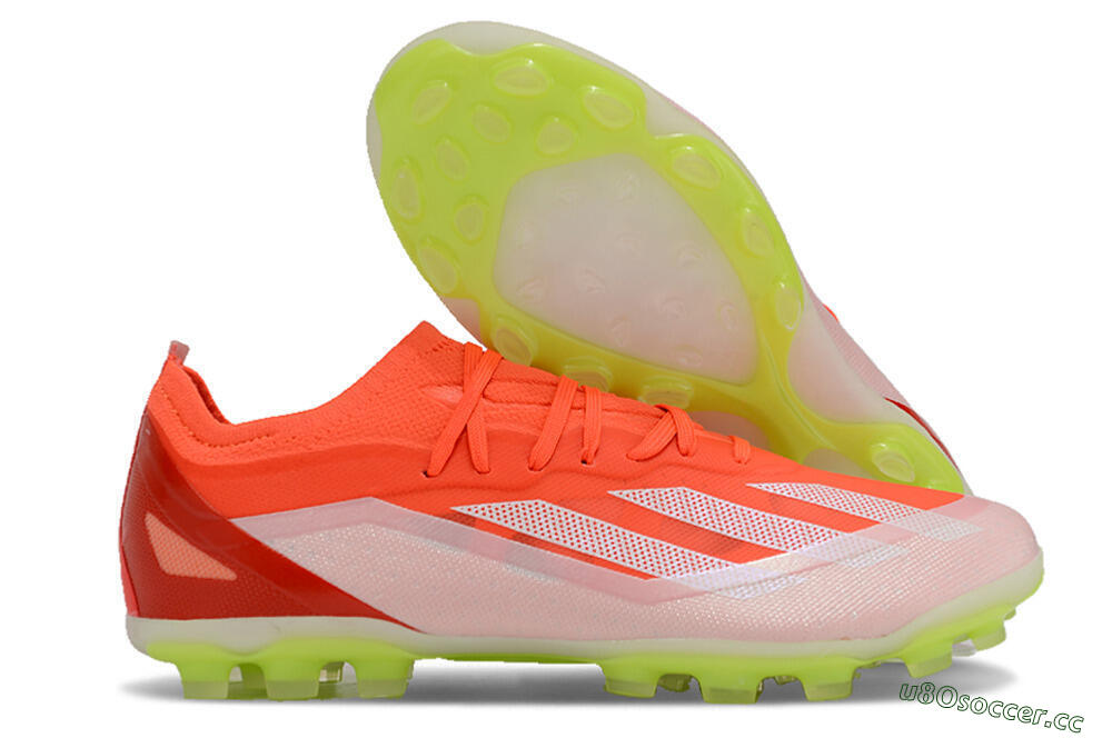 Men's Adidas X Crazyfast.1 FG Firm Ground Low-Tops Football Boots - Red/White/Yellow 2