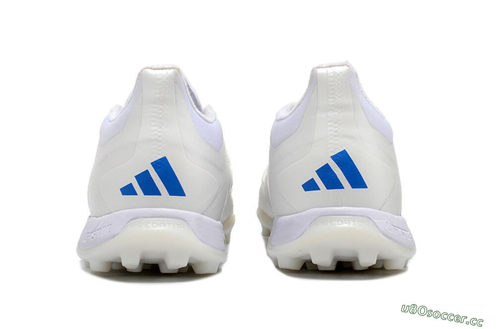 Unisex Adidas Predator 24 Elite TF Artificial Turf Low-Tops Football Shoes - Beige/White/Blue 5