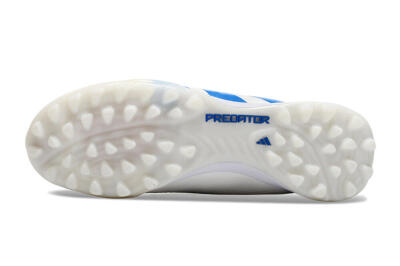 Unisex Adidas Predator 24 Elite TF Artificial Turf Low-Tops Football Shoes - Beige/White/Blue