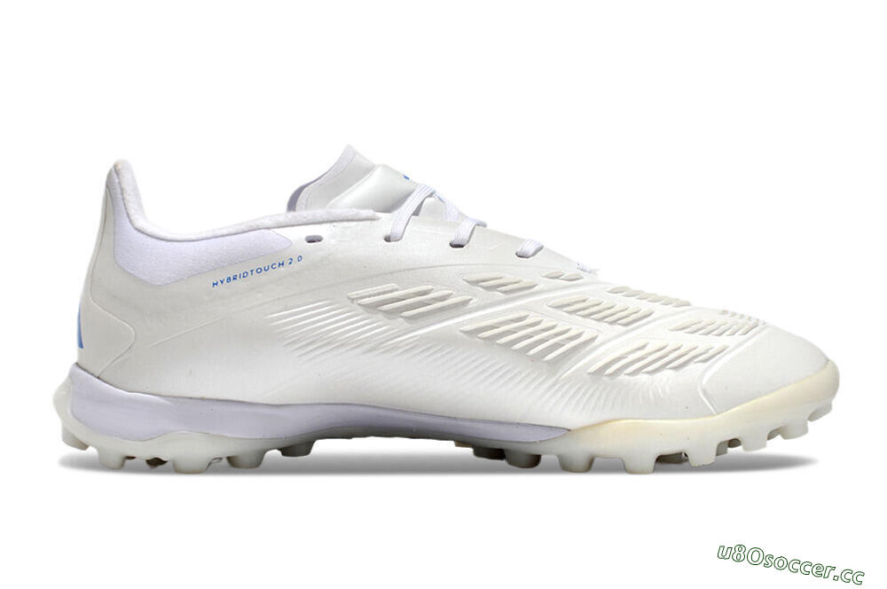 Unisex Adidas Predator 24 Elite TF Artificial Turf Low-Tops Football Shoes - Beige/White/Blue 7