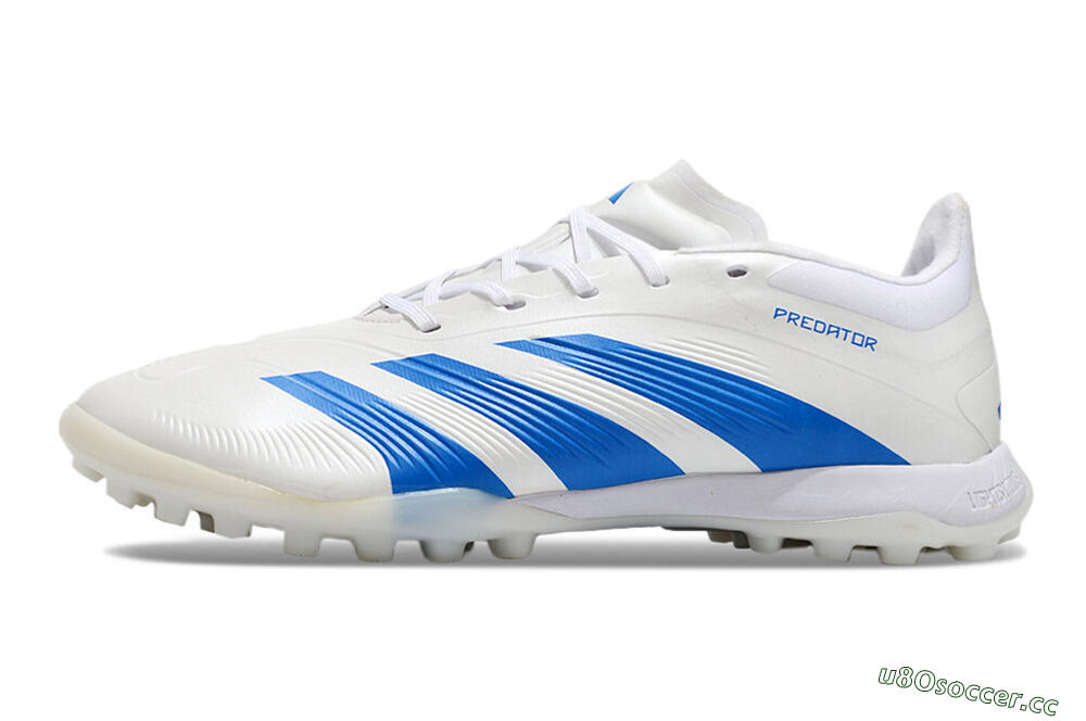 Unisex Adidas Predator 24 Elite TF Artificial Turf Low-Tops Football Shoes - Beige/White/Blue 0