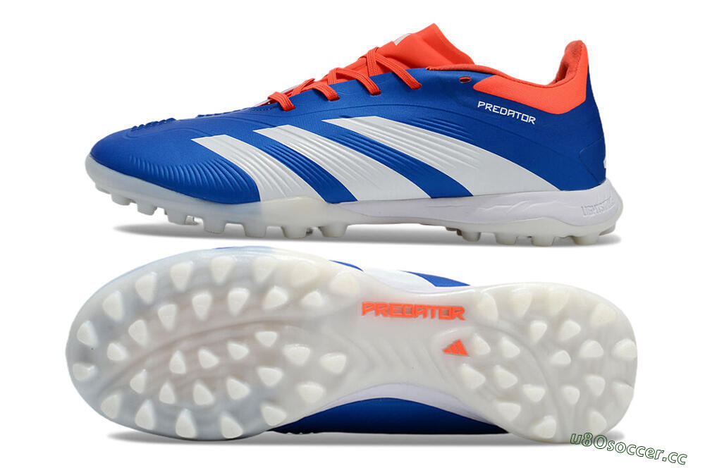 Unisex Adidas Predator 24 Elite TF Artificial Turf Low-Tops Football Shoes - Blue/Red/White 1