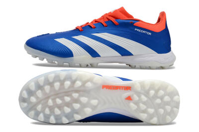 Unisex Adidas Predator 24 Elite TF Artificial Turf Low-Tops Football Shoes - Blue/Red/White