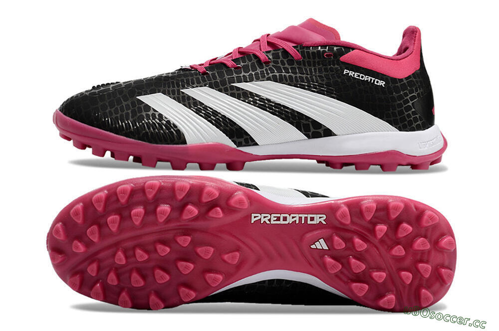 Unisex Adidas Predator 24 Elite TF Artificial Turf Low-Tops Football Shoes - Black/Red/White 1