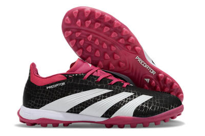 Unisex Adidas Predator 24 Elite TF Artificial Turf Low-Tops Football Shoes - Black/Red/White