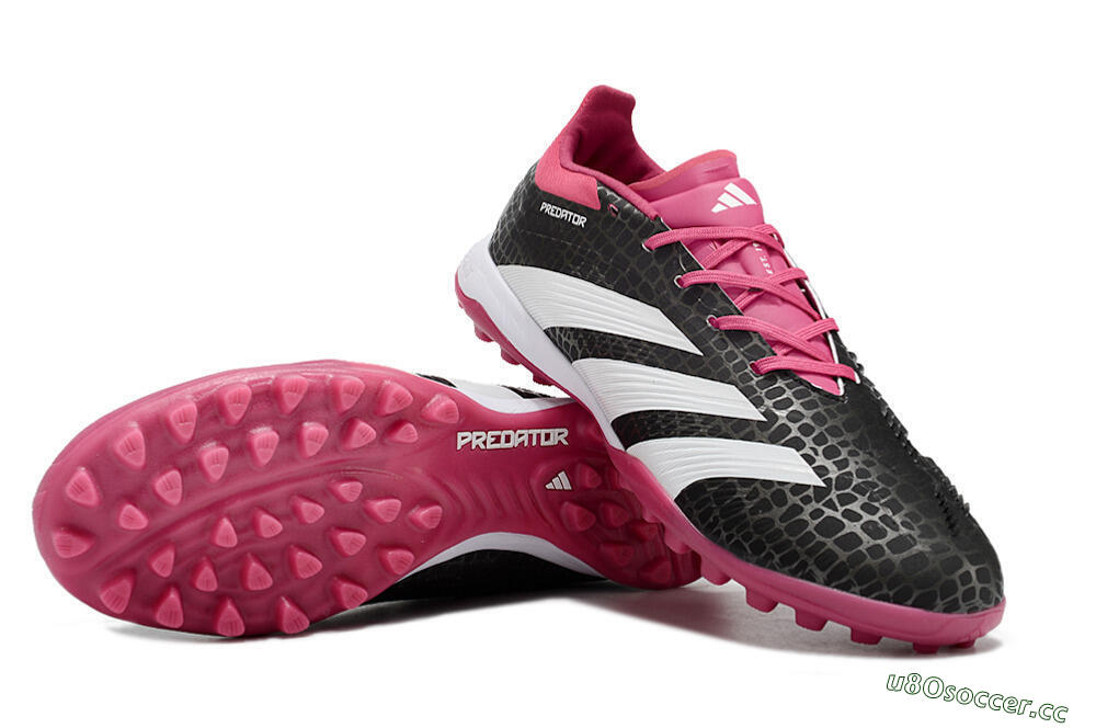 Unisex Adidas Predator 24 Elite TF Artificial Turf Low-Tops Football Shoes - Black/Red/White 3