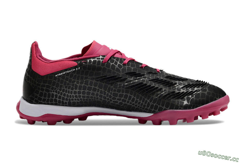 Unisex Adidas Predator 24 Elite TF Artificial Turf Low-Tops Football Shoes - Black/Red/White 7
