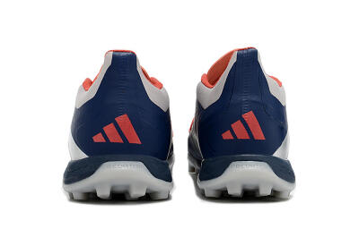 Unisex Adidas Predator 24 Elite TF Artificial Turf Low-Tops Football Shoes - Silver/Blue/Red