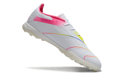 Men's Adidas Predator 24 Elite TF Artificial Turf Low-Tops Football Shoes - White/Pink/Blue/Yellow