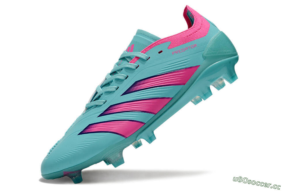 Men's Adidas Predator Accuracy FG Firm Ground Low-Tops Football Boots - Jade/Pink/Purple 5