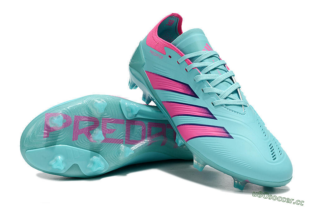 Men's Adidas Predator Accuracy FG Firm Ground Low-Tops Football Boots - Jade/Pink/Purple 3