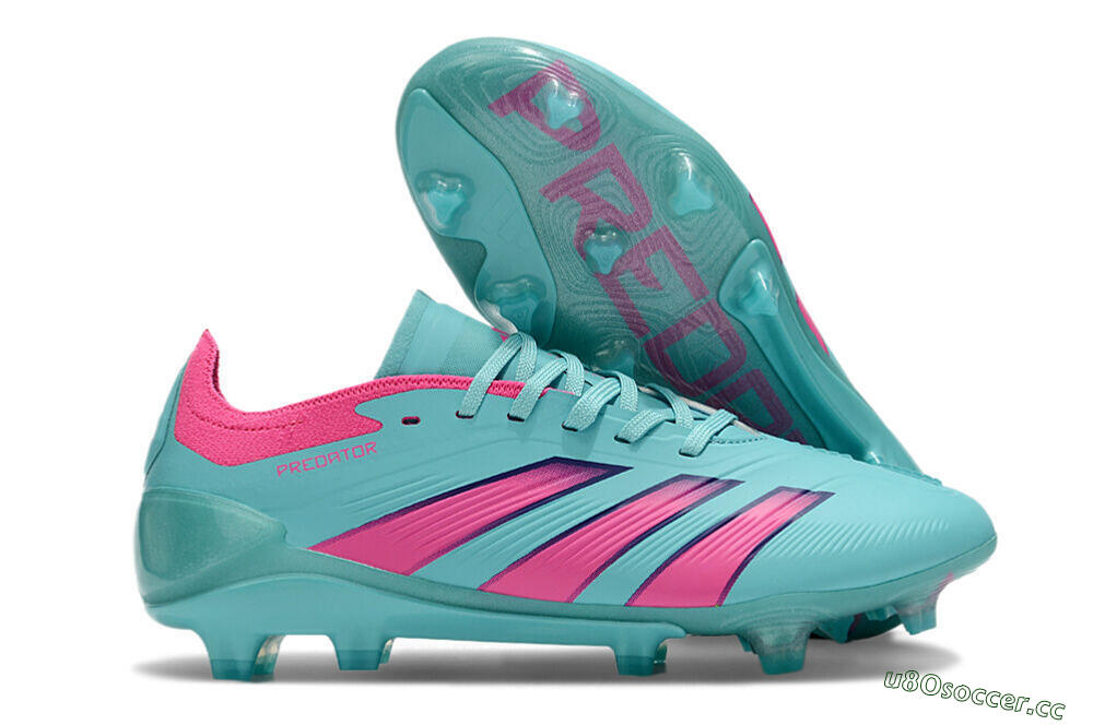 Men's Adidas Predator Accuracy FG Firm Ground Low-Tops Football Boots - Jade/Pink/Purple 2