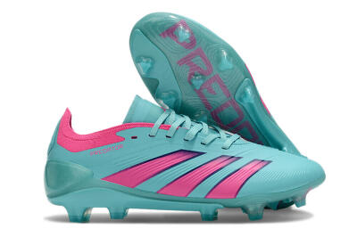 Men's Adidas Predator Accuracy FG Firm Ground Low-Tops Football Boots - Jade/Pink/Purple