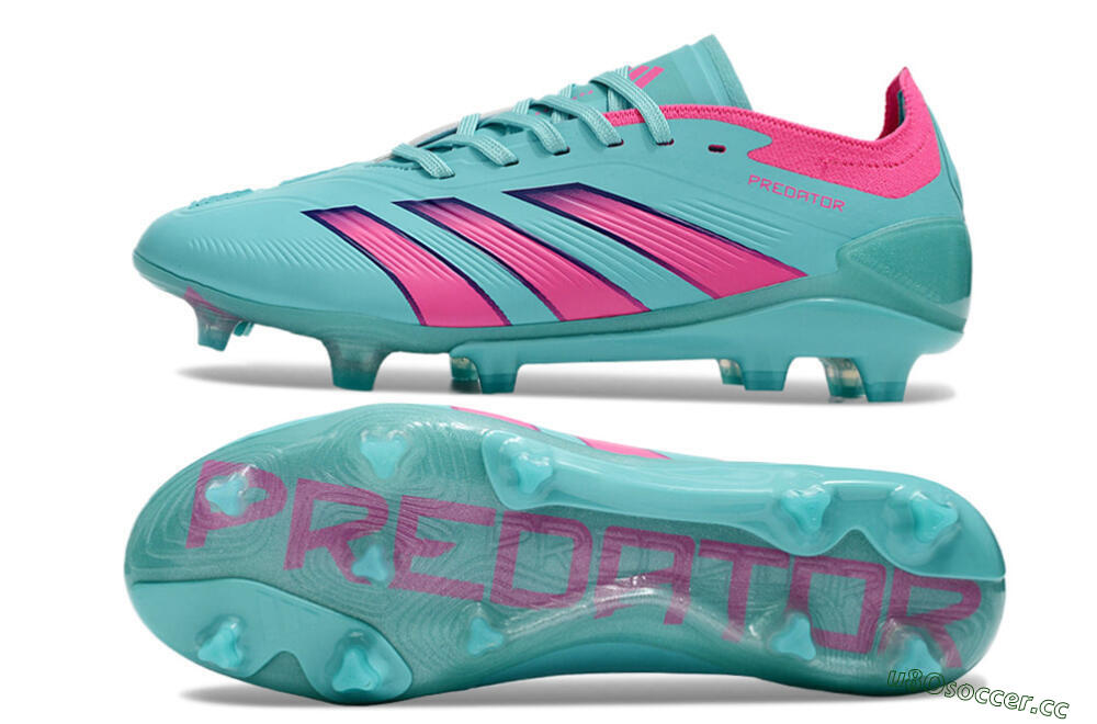 Men's Adidas Predator Accuracy FG Firm Ground Low-Tops Football Boots - Jade/Pink/Purple 1