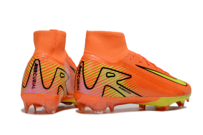 Men's Nike Air Zoom Mercurial Superfly 10 Elite FG Firm Ground High-Tops Football Boots - Red/Yellow/Black