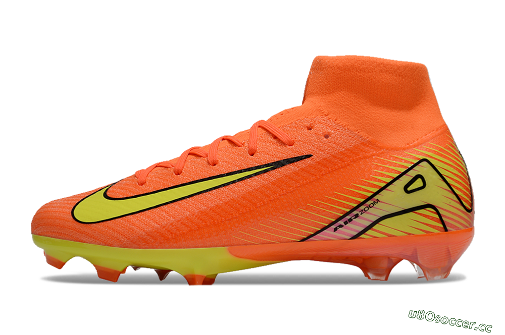 Men's Nike Air Zoom Mercurial Superfly 10 Elite FG Firm Ground High-Tops Football Boots - Red/Yellow/Black 0