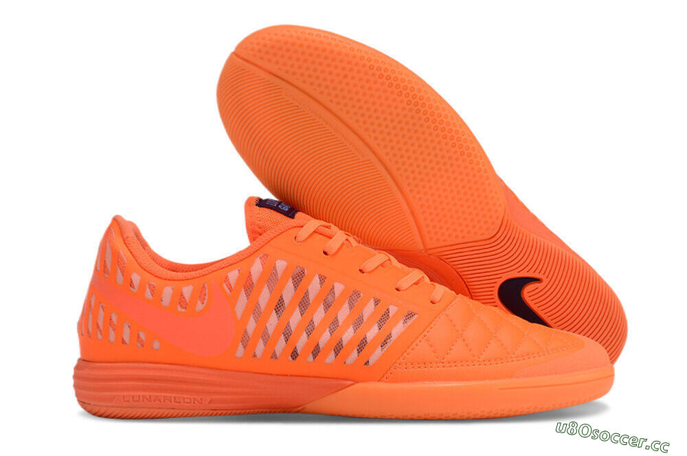 Unisex Nike Lunar Gato 2 IC Indoor & Futsal Low-Tops Football Shoes - Red/Black 2