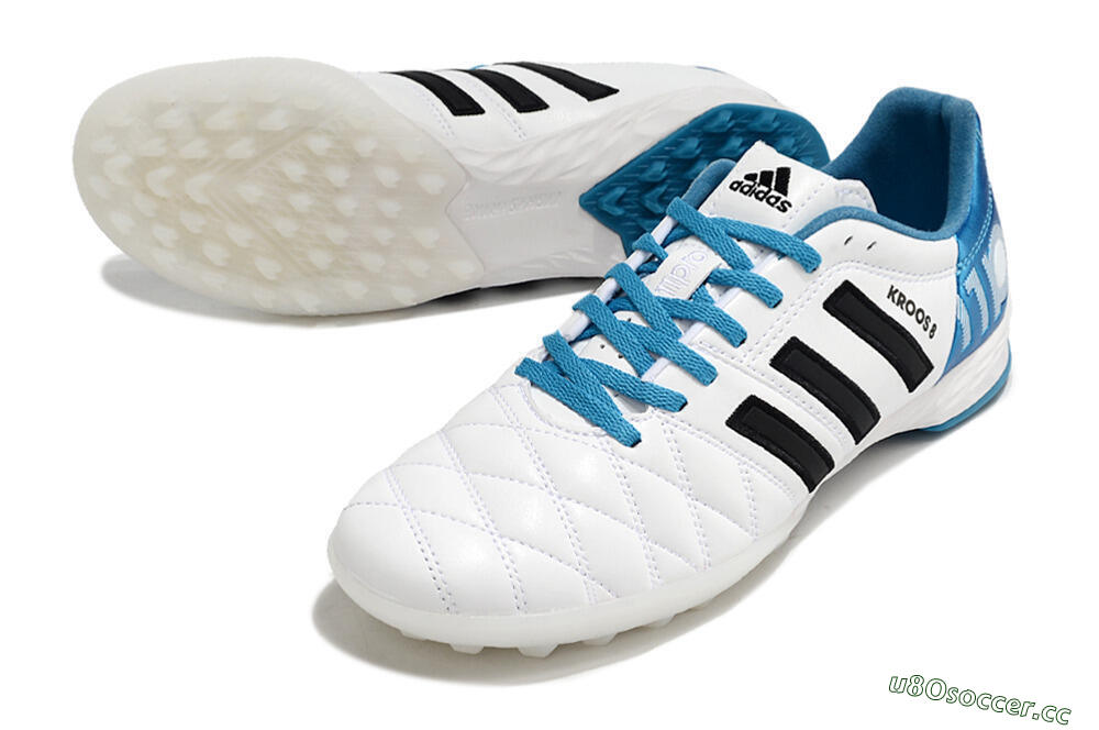 Men's Adidas AdiPure 11Pro X PD25 Trx TF Artificial Turf Low-Tops Football Shoes - White/Black/Blue 3