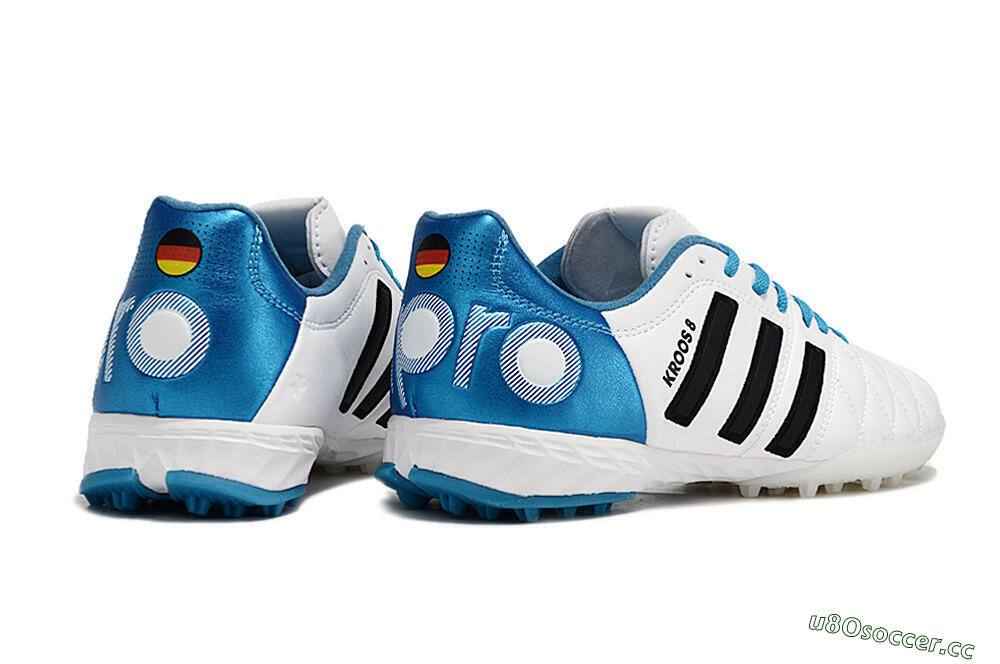Men's Adidas AdiPure 11Pro X PD25 Trx TF Artificial Turf Low-Tops Football Shoes - White/Black/Blue 6