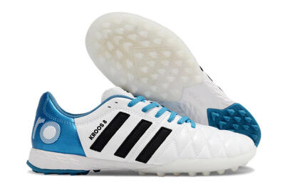 Men's Adidas AdiPure 11Pro X PD25 Trx TF Artificial Turf Low-Tops Football Shoes - White/Black/Blue