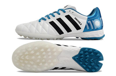Men's Adidas AdiPure 11Pro X PD25 Trx TF Artificial Turf Low-Tops Football Shoes - White/Black/Blue