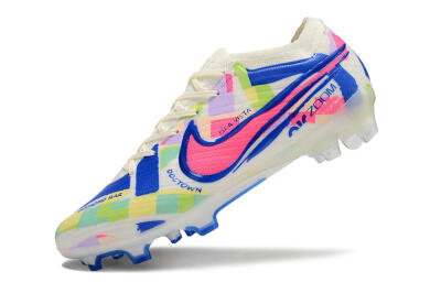 Unisex Nike Air Zoom Mercurial Vapor 15 Elite FG Firm Ground Low-Tops Football Boots - Beige/Blue/Yellow/Pink