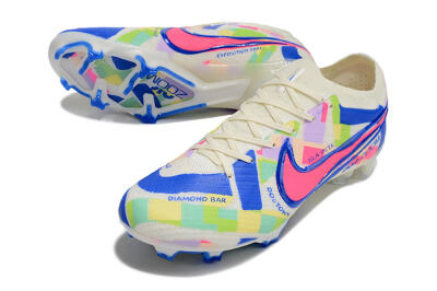 Unisex Nike Air Zoom Mercurial Vapor 15 Elite FG Firm Ground Low-Tops Football Boots - Beige/Blue/Yellow/Pink