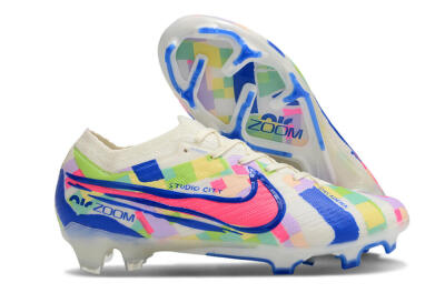 Unisex Nike Air Zoom Mercurial Vapor 15 Elite FG Firm Ground Low-Tops Football Boots - Beige/Blue/Yellow/Pink
