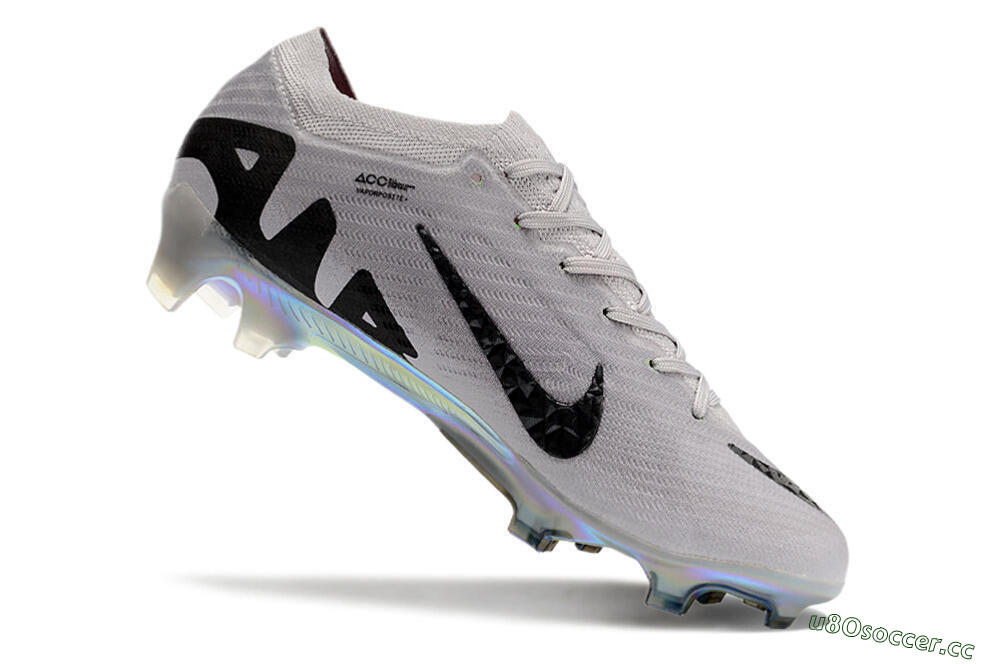 Unisex Nike Air Zoom Mercurial Vapor 15 Elite FG Firm Ground Low-Tops Football Boots - Grey/Black/Gold 4