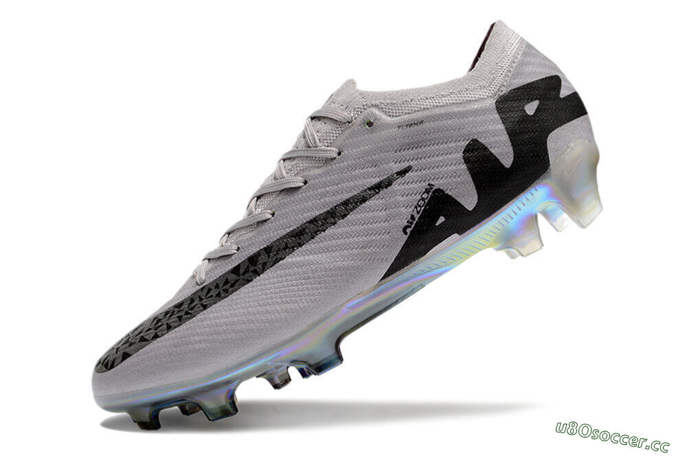 Unisex Nike Air Zoom Mercurial Vapor 15 Elite FG Firm Ground Low-Tops Football Boots - Grey/Black/Gold 5