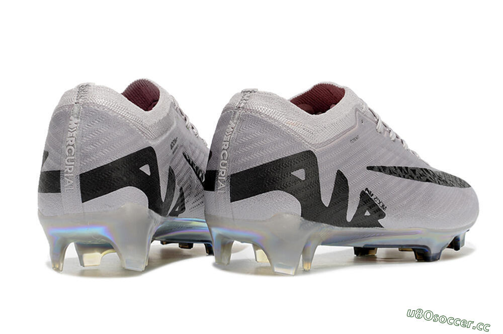 Unisex Nike Air Zoom Mercurial Vapor 15 Elite FG Firm Ground Low-Tops Football Boots - Grey/Black/Gold 6