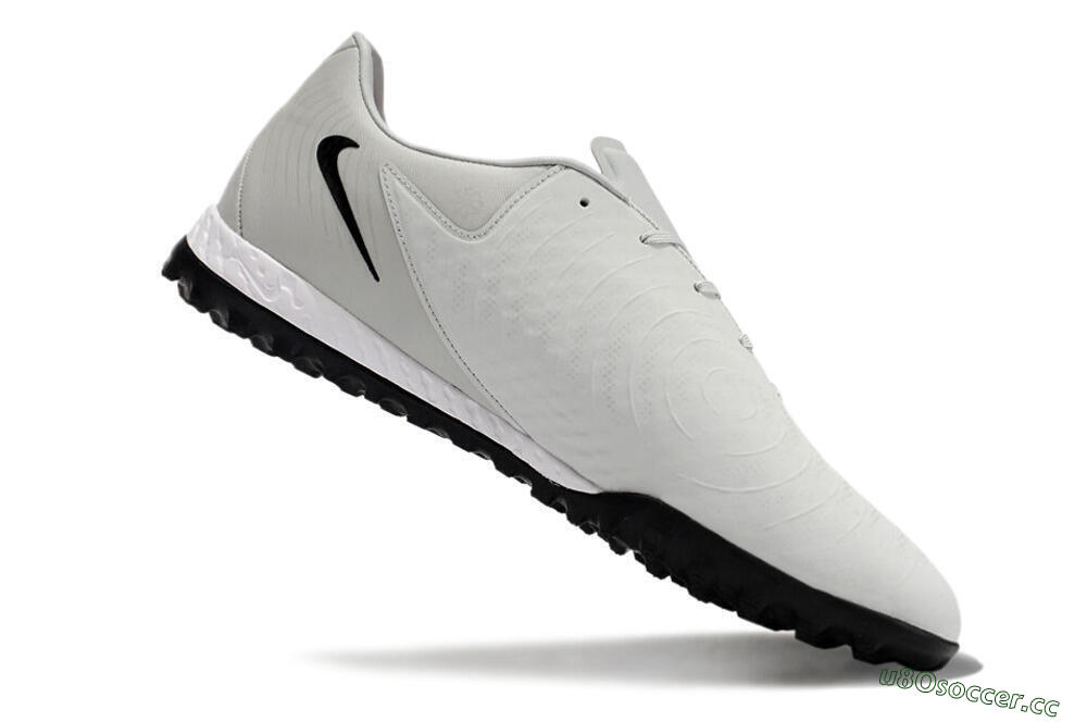 Men's Nike Phantom GX 2 Acad LV8 TF Artificial Turf Low-Tops Football Shoes - Grey/Black/White 4