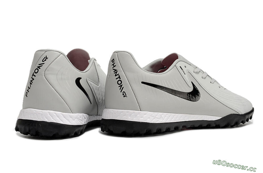 Men's Nike Phantom GX 2 Acad LV8 TF Artificial Turf Low-Tops Football Shoes - Grey/Black/White 6