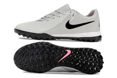 Men's Nike Phantom GX 2 Acad LV8 TF Artificial Turf Low-Tops Football Shoes - Grey/Black/White