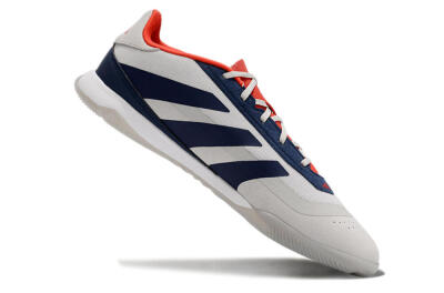 Men's Adidas Predator 24 Elite IC Indoor & Futsal Low-Tops Football Shoes - Grey/Blue/Red
