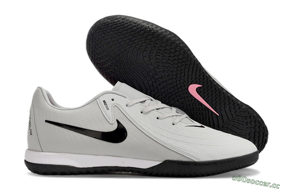 Men's Nike Phantom GX 2 Acad LV8 IC Indoor & Futsal Low-Tops Football Shoes - Grey/Black/White 2