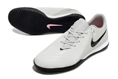 Men's Nike Phantom GX 2 Acad LV8 IC Indoor & Futsal Low-Tops Football Shoes - Grey/Black/White