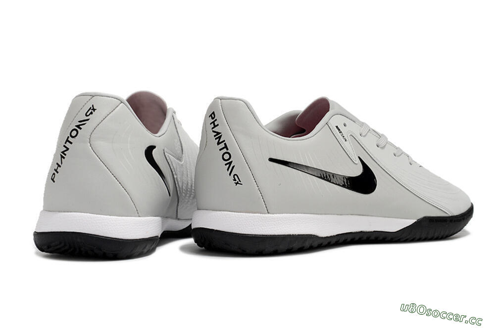 Men's Nike Phantom GX 2 Acad LV8 IC Indoor & Futsal Low-Tops Football Shoes - Grey/Black/White 6
