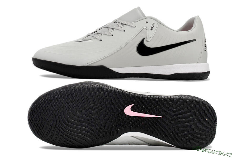 Men's Nike Phantom GX 2 Acad LV8 IC Indoor & Futsal Low-Tops Football Shoes - Grey/Black/White 1