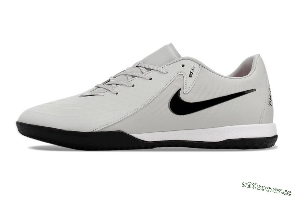Men's Nike Phantom GX 2 Acad LV8 IC Indoor & Futsal Low-Tops Football Shoes - Grey/Black/White 0