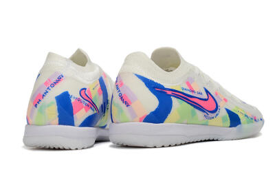 Men's Nike Phantom GX 2 Elite IC Indoor & Futsal Low-Tops Football Shoes - Beige/Blue/Yellow/Pink