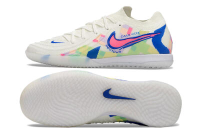 Men's Nike Phantom GX 2 Elite IC Indoor & Futsal Low-Tops Football Shoes - Beige/Blue/Yellow/Pink