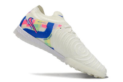 Men's Nike Phantom GX 2 Elite TF Artificial Turf Low-Tops Football Shoes - Beige/Blue/Yellow/Pink