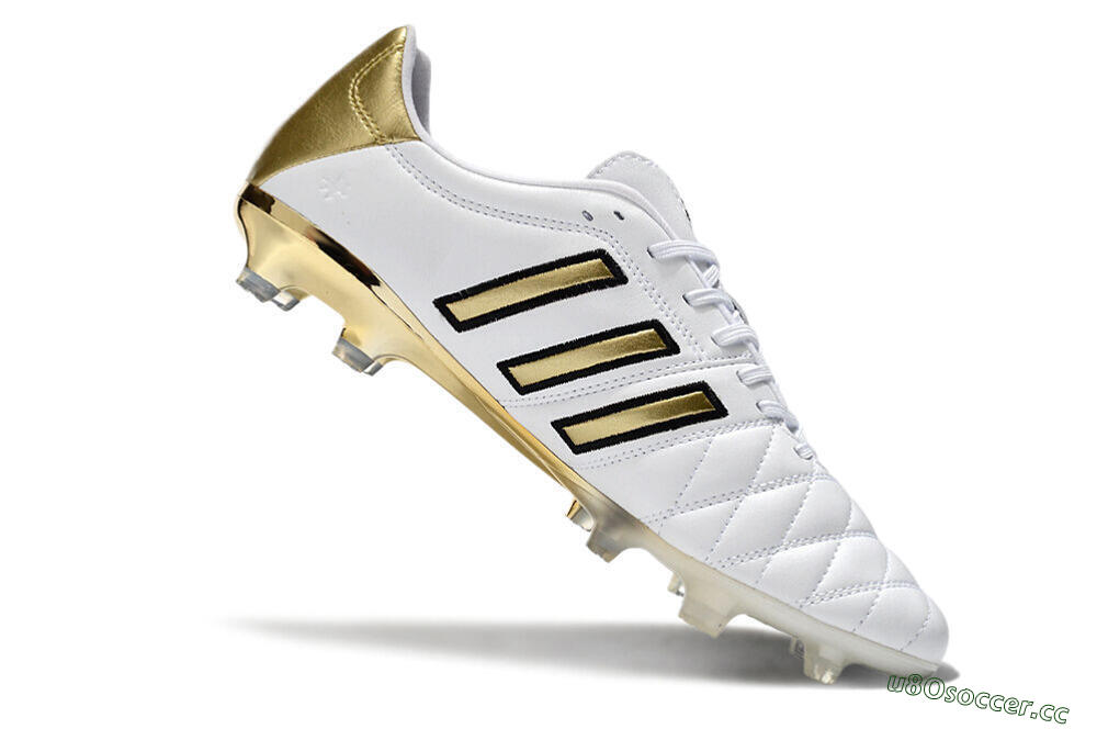 Men's Adidas AdiPure 11Pro X PD25 Trx FG Firm Ground Low-Tops Football Boots - White/Gold/Black 4