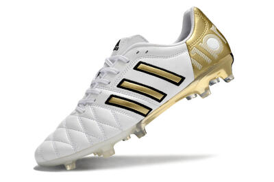 Men's Adidas AdiPure 11Pro X PD25 Trx FG Firm Ground Low-Tops Football Boots - White/Gold/Black