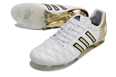 Men's Adidas AdiPure 11Pro X PD25 Trx FG Firm Ground Low-Tops Football Boots - White/Gold/Black