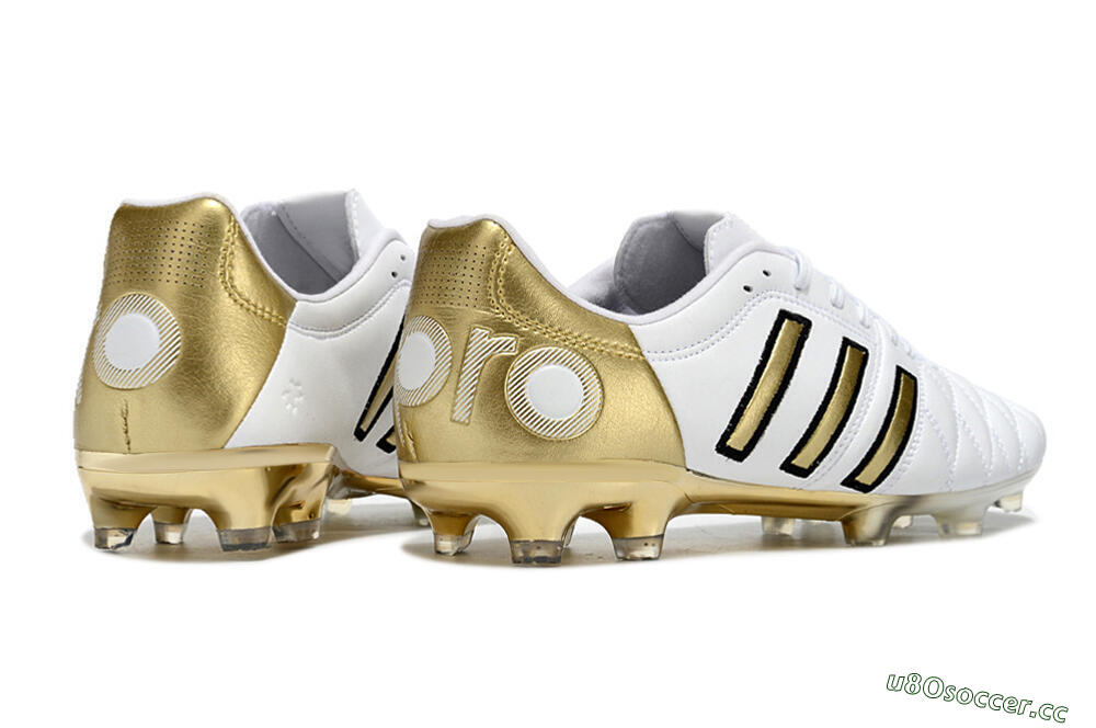 Men's Adidas AdiPure 11Pro X PD25 Trx FG Firm Ground Low-Tops Football Boots - White/Gold/Black 6