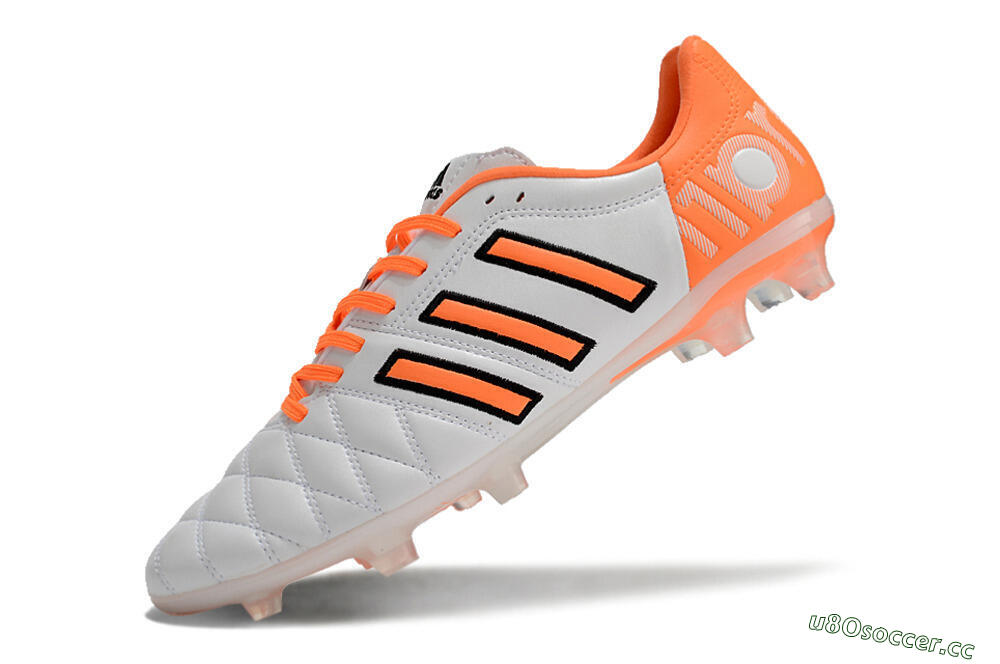 Men's Adidas AdiPure 11Pro X PD25 Trx FG Firm Ground Low-Tops Football Boots - White/Orange/Black 5
